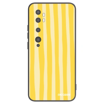 Picasee crna silikonska maskica za Xiaomi Mi Note 10 (Pro) - Lines lemon