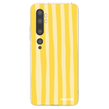 Picasee silikonska prozirna maskica za Xiaomi Mi Note 10 (Pro) - Lines lemon