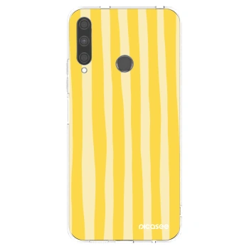 Picasee silikonska prozirna maskica za Huawei P40 Lite E - Lines lemon