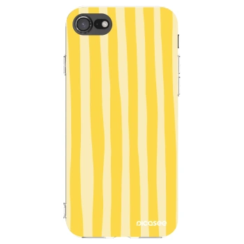 Picasee silikonska prozirna maskica za Apple iPhone SE 2020 - Lines lemon