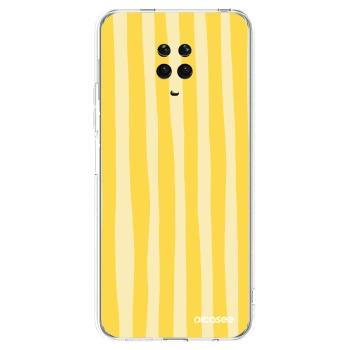 Picasee silikonska prozirna maskica za Xiaomi Redmi Note 9 Pro - Lines lemon