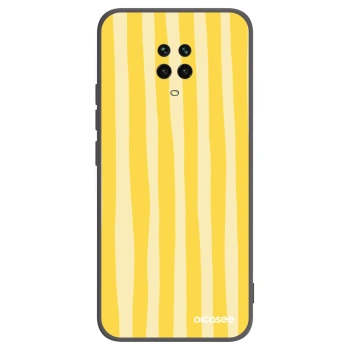 Picasee crna silikonska maskica za Xiaomi Redmi Note 9S - Lines lemon