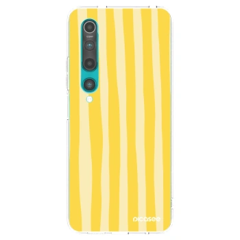 Picasee silikonska prozirna maskica za Xiaomi Mi 10 - Lines lemon