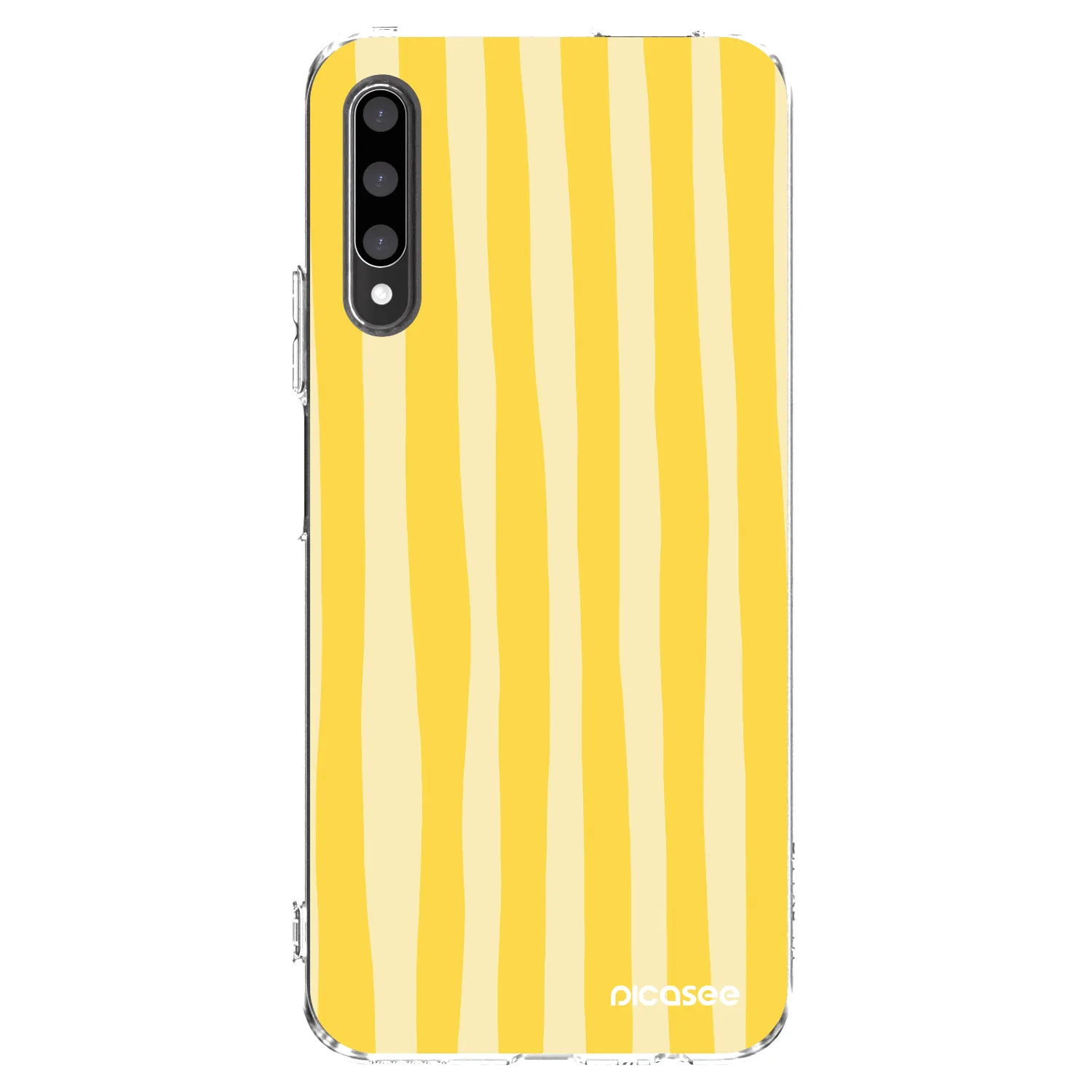 Picasee silikonska prozirna maskica za Honor 9X Pro - Lines lemon