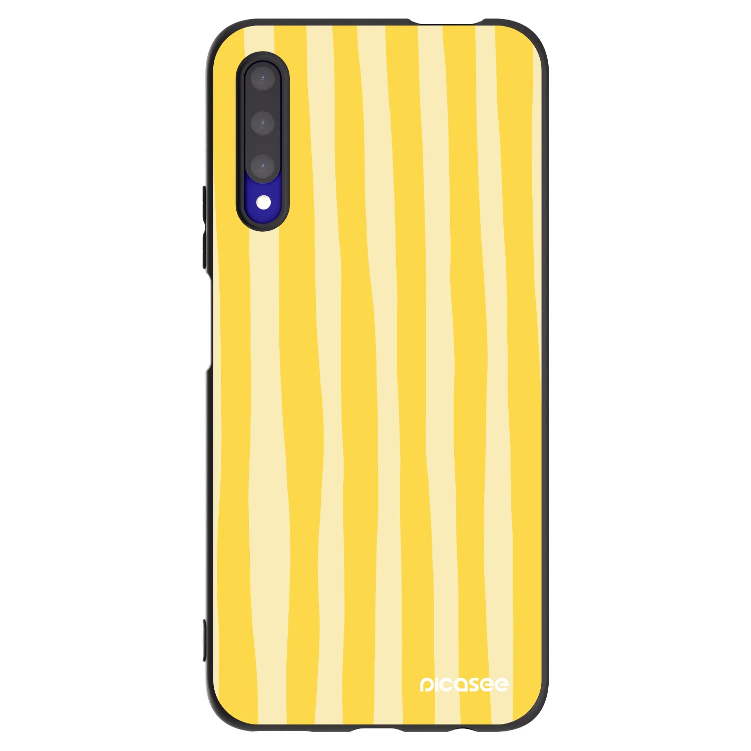 Picasee crna silikonska maskica za Honor 9X Pro - Lines lemon