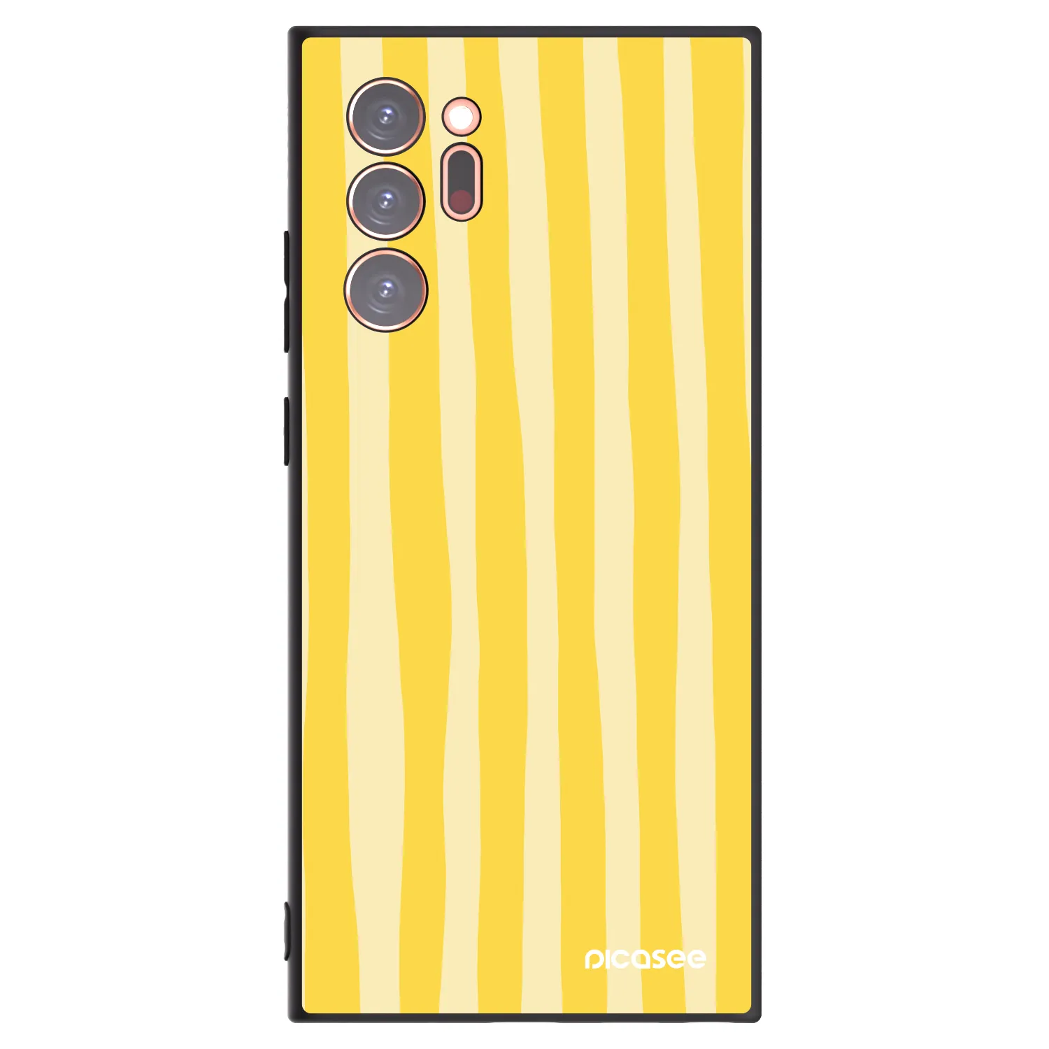 Picasee crna silikonska maskica za Samsung Galaxy Note 20 Ultra - Lines lemon