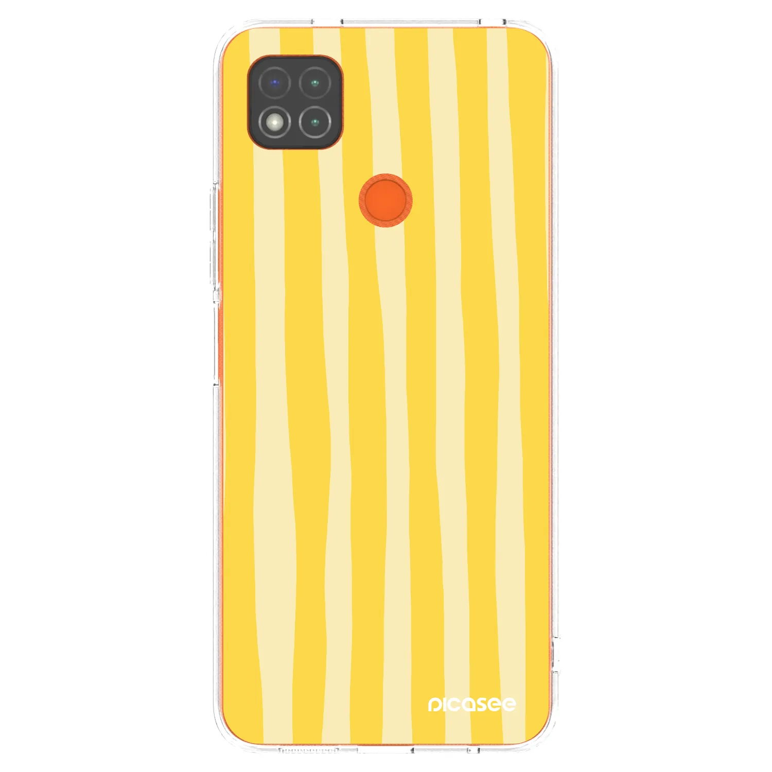 Picasee silikonska prozirna maskica za Xiaomi Redmi 9C - Lines lemon