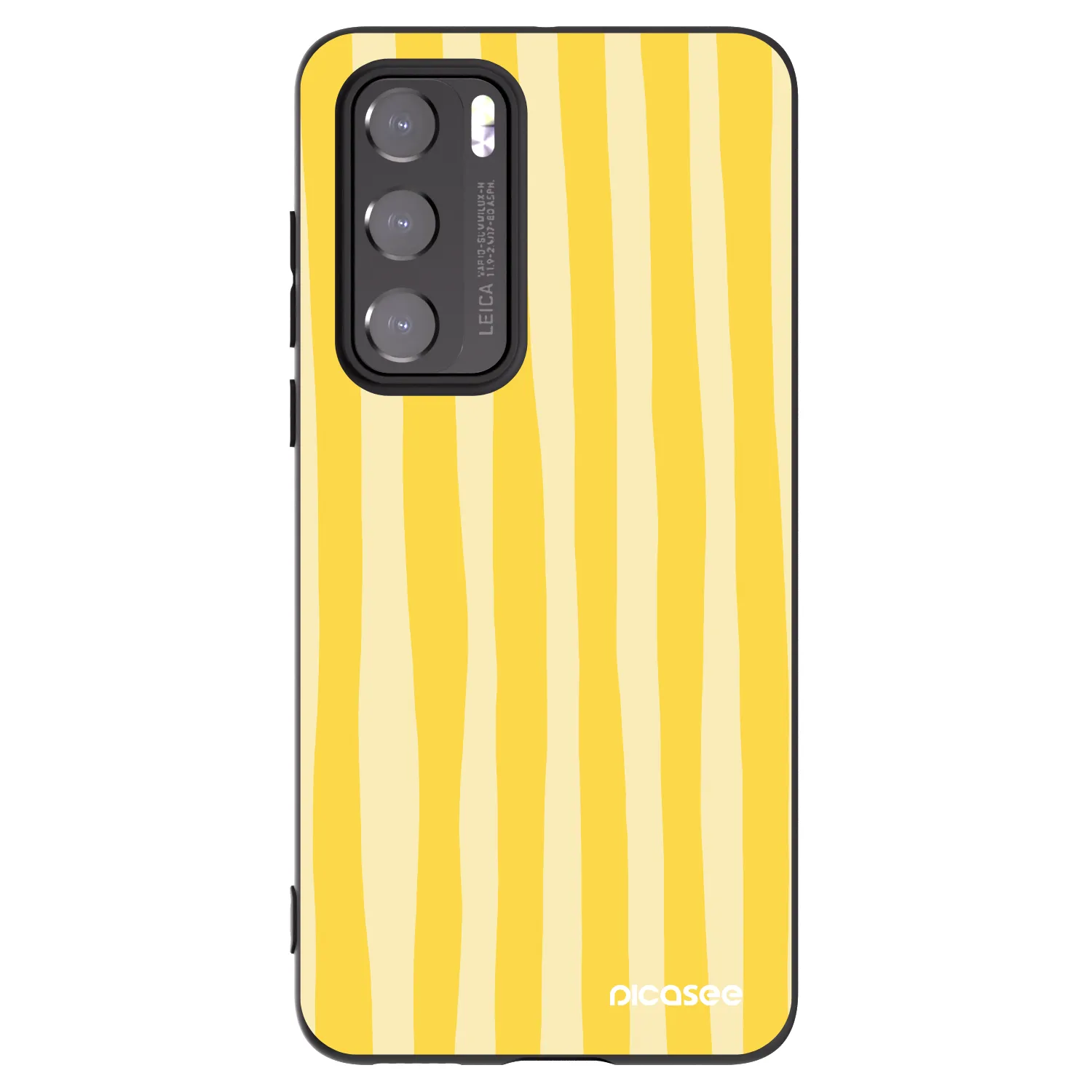 Picasee crna silikonska maskica za Huawei P40 - Lines lemon