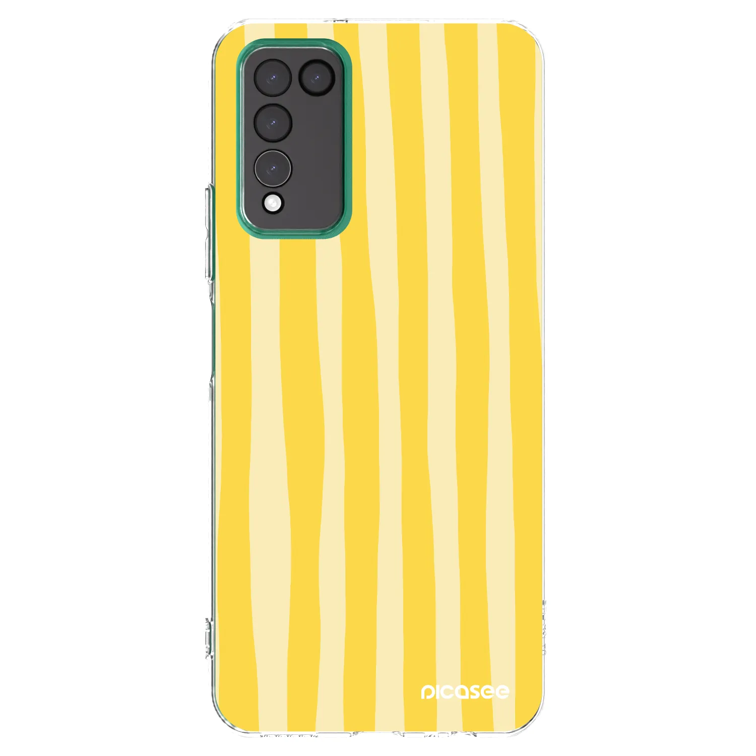 Picasee silikonska prozirna maskica za Honor 10X Lite - Lines lemon