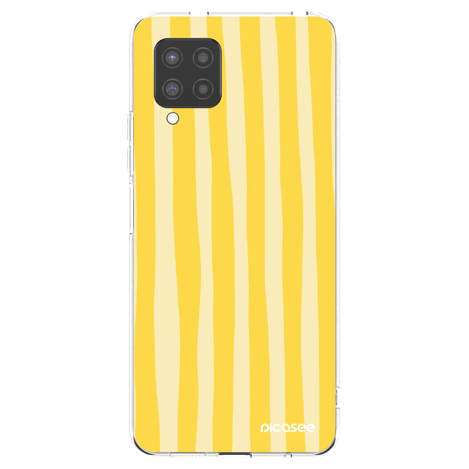 Picasee silikonska prozirna maskica za Samsung Galaxy A42 A426B - Lines lemon