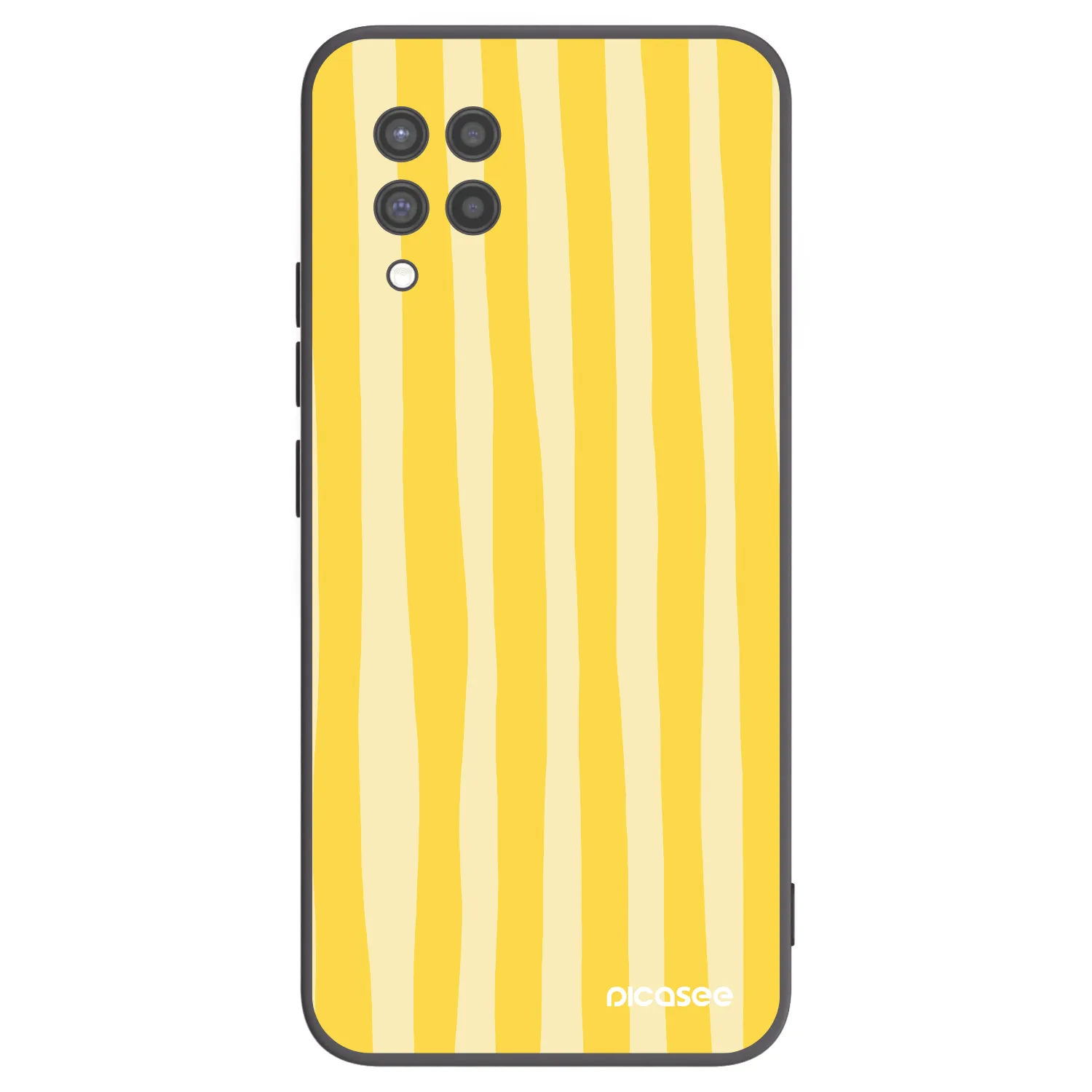 Picasee crna silikonska maskica za Samsung Galaxy A42 A426B - Lines lemon