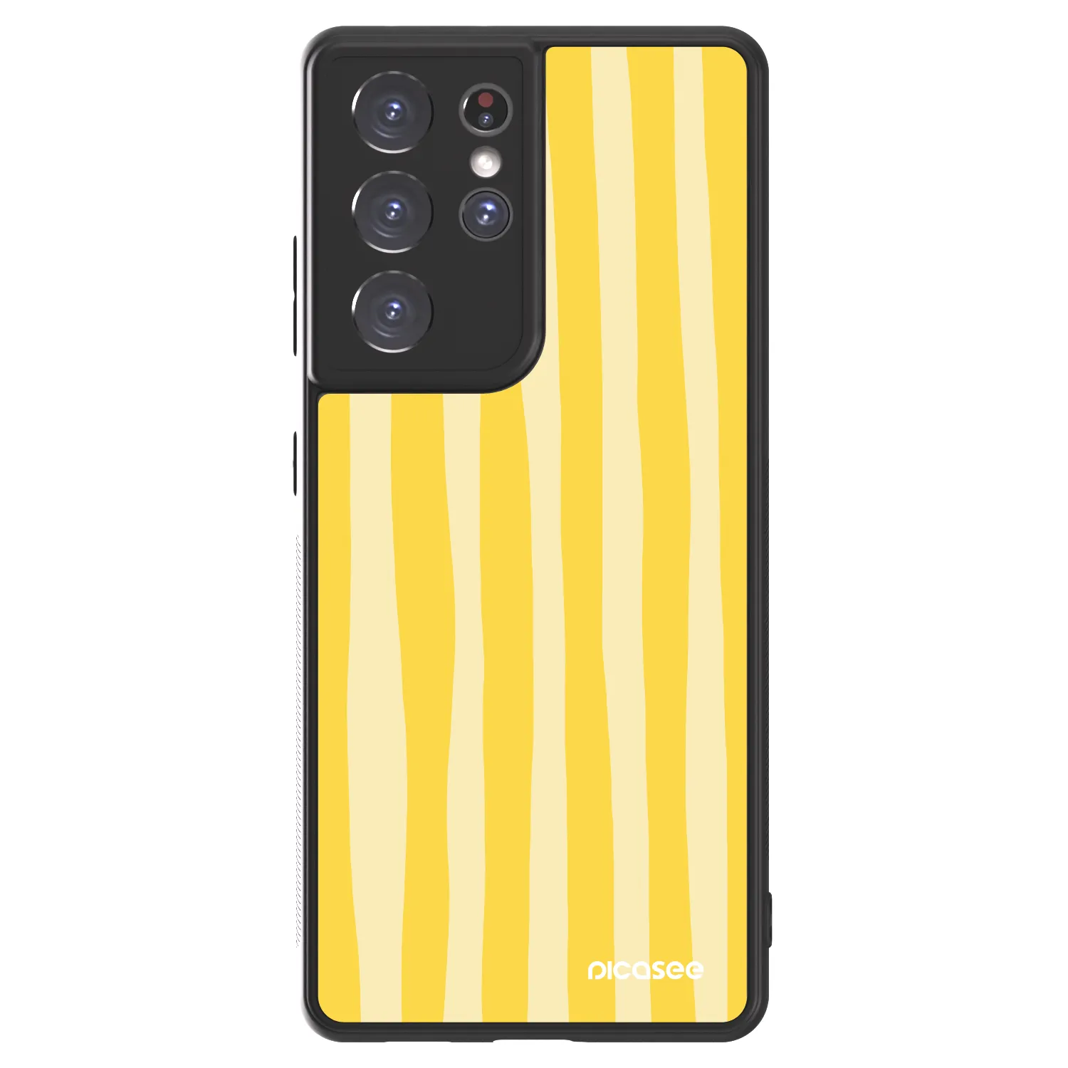 Picasee ULTIMATE CASE za Samsung Galaxy S21 Ultra 5G G998B - Lines lemon
