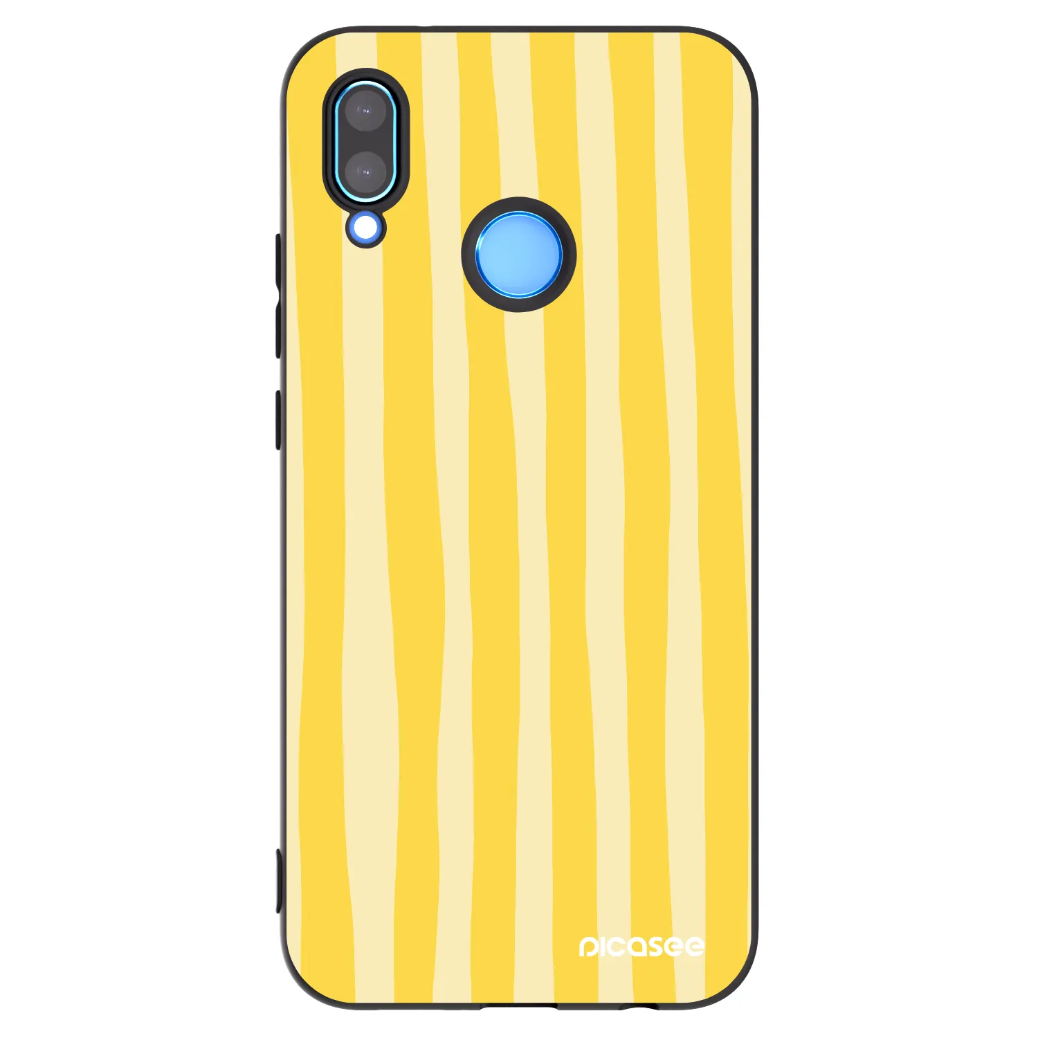 Picasee crna silikonska maskica za Huawei P20 Lite - Lines lemon