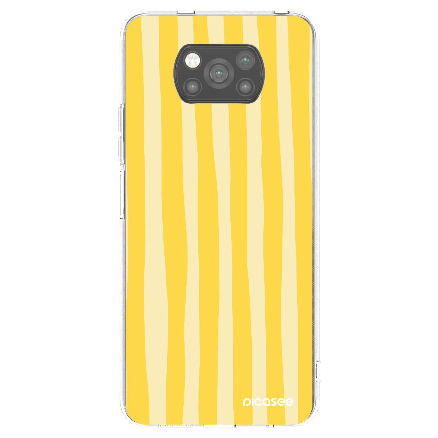 Picasee crna silikonska maskica za Xiaomi Poco X3 Pro - Lines lemon