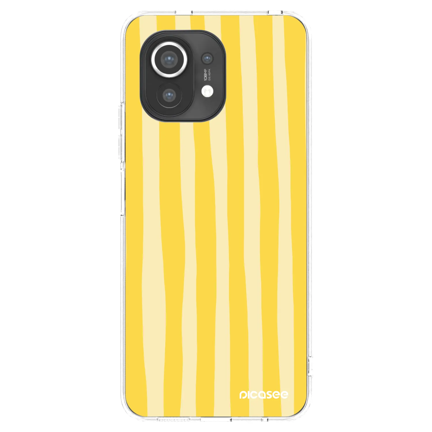 Picasee silikonska prozirna maskica za Xiaomi Mi 11 - Lines lemon
