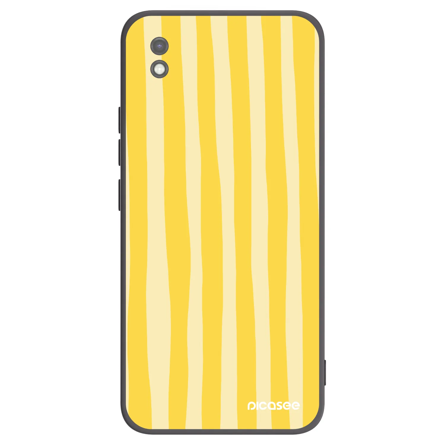 Picasee crna silikonska maskica za Xiaomi Redmi 9AT - Lines lemon