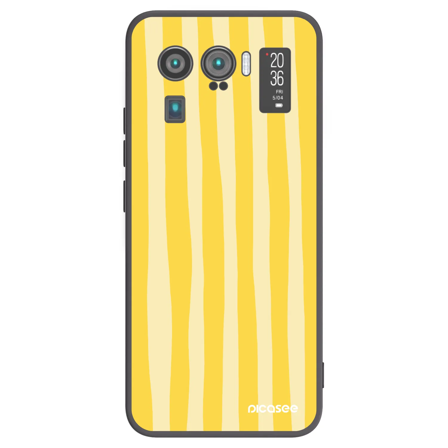 Picasee crna silikonska maskica za Xiaomi Mi 11 Ultra - Lines lemon