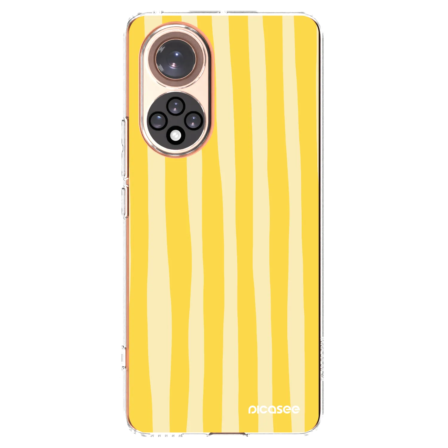 Picasee silikonska prozirna maskica za Honor 50 5G - Lines lemon