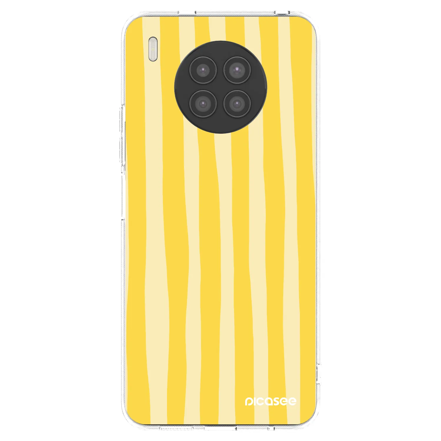Picasee silikonska prozirna maskica za Huawei Nova 8i - Lines lemon