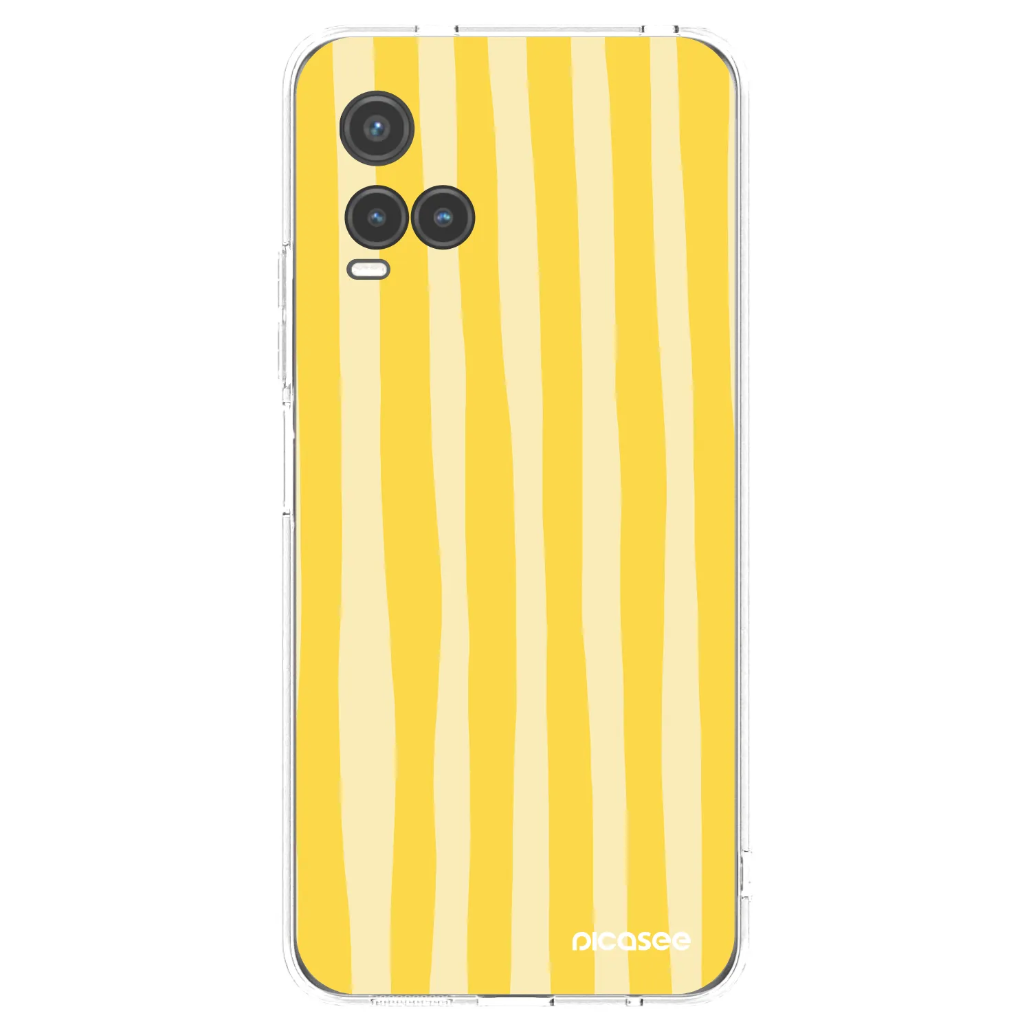 Picasee silikonska prozirna maskica za Vivo Y33s - Lines lemon