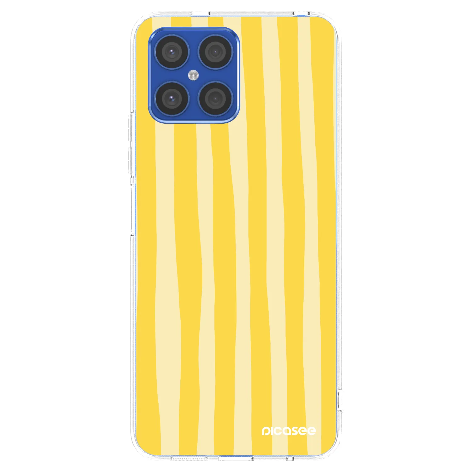Picasee silikonska prozirna maskica za Honor X8 4G - Lines lemon