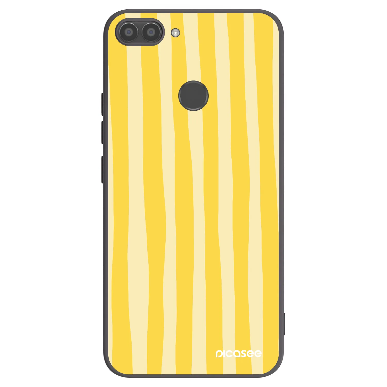 Picasee crna silikonska maskica za Huawei P Smart - Lines lemon
