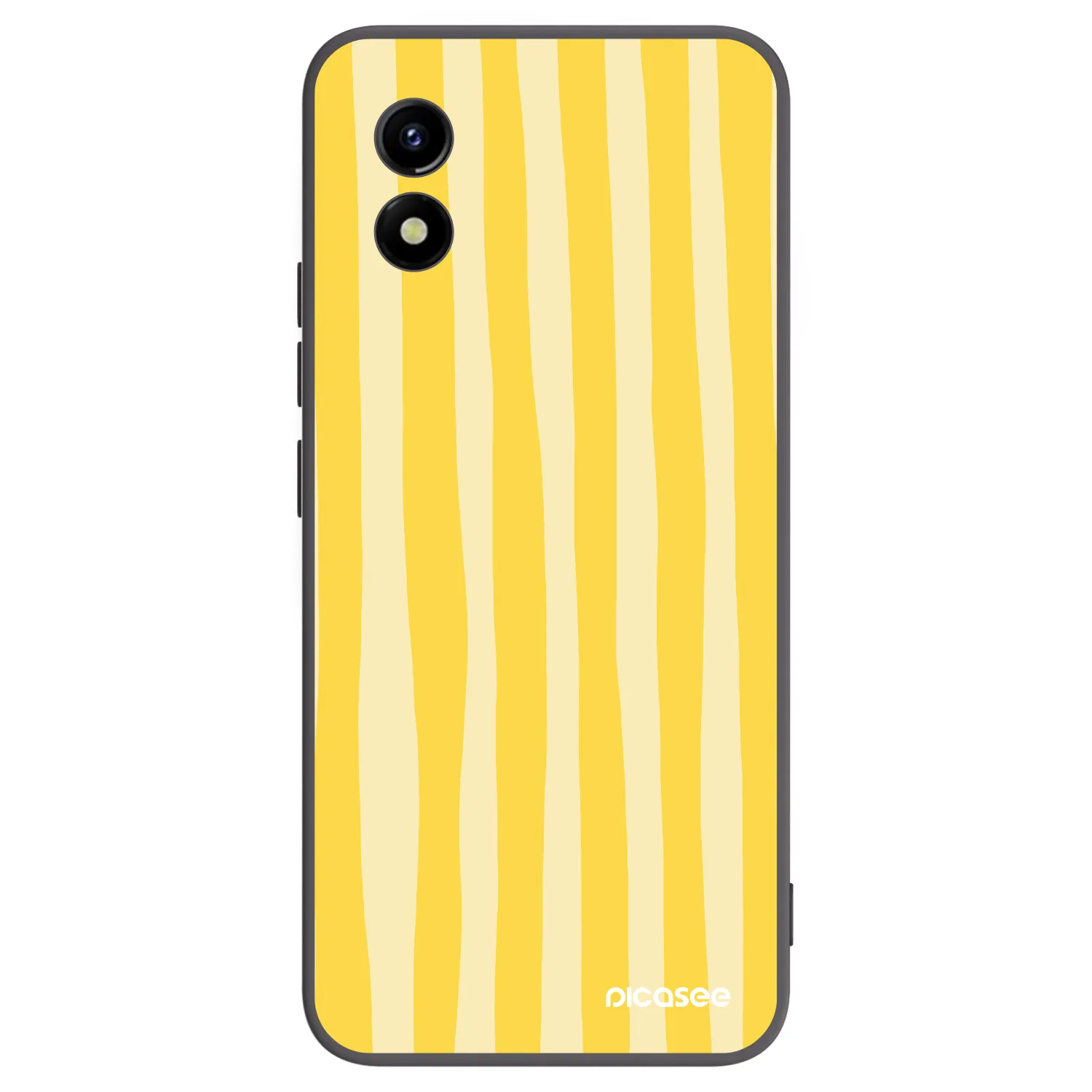 Picasee crna silikonska maskica za Vivo Y01 - Lines lemon