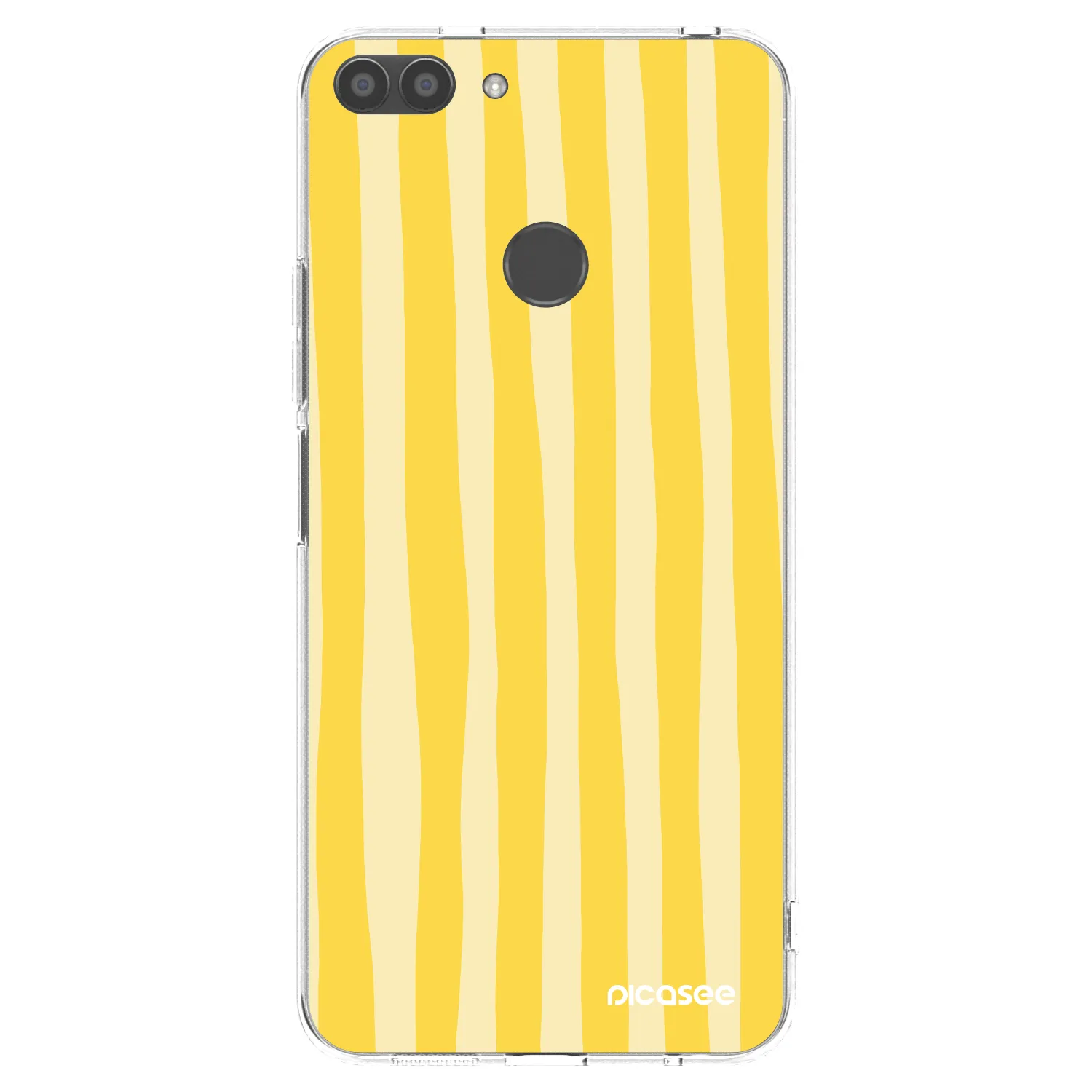 Picasee silikonska prozirna maskica za Huawei P Smart - Lines lemon