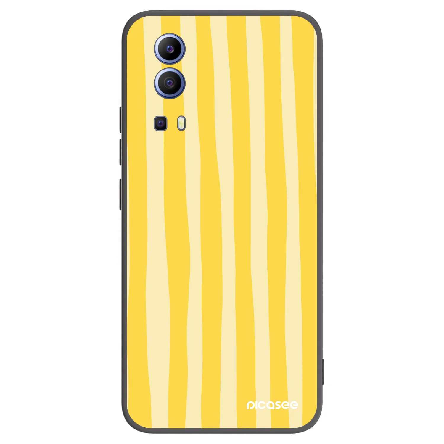 Picasee crna silikonska maskica za Vivo Y52 5G - Lines lemon