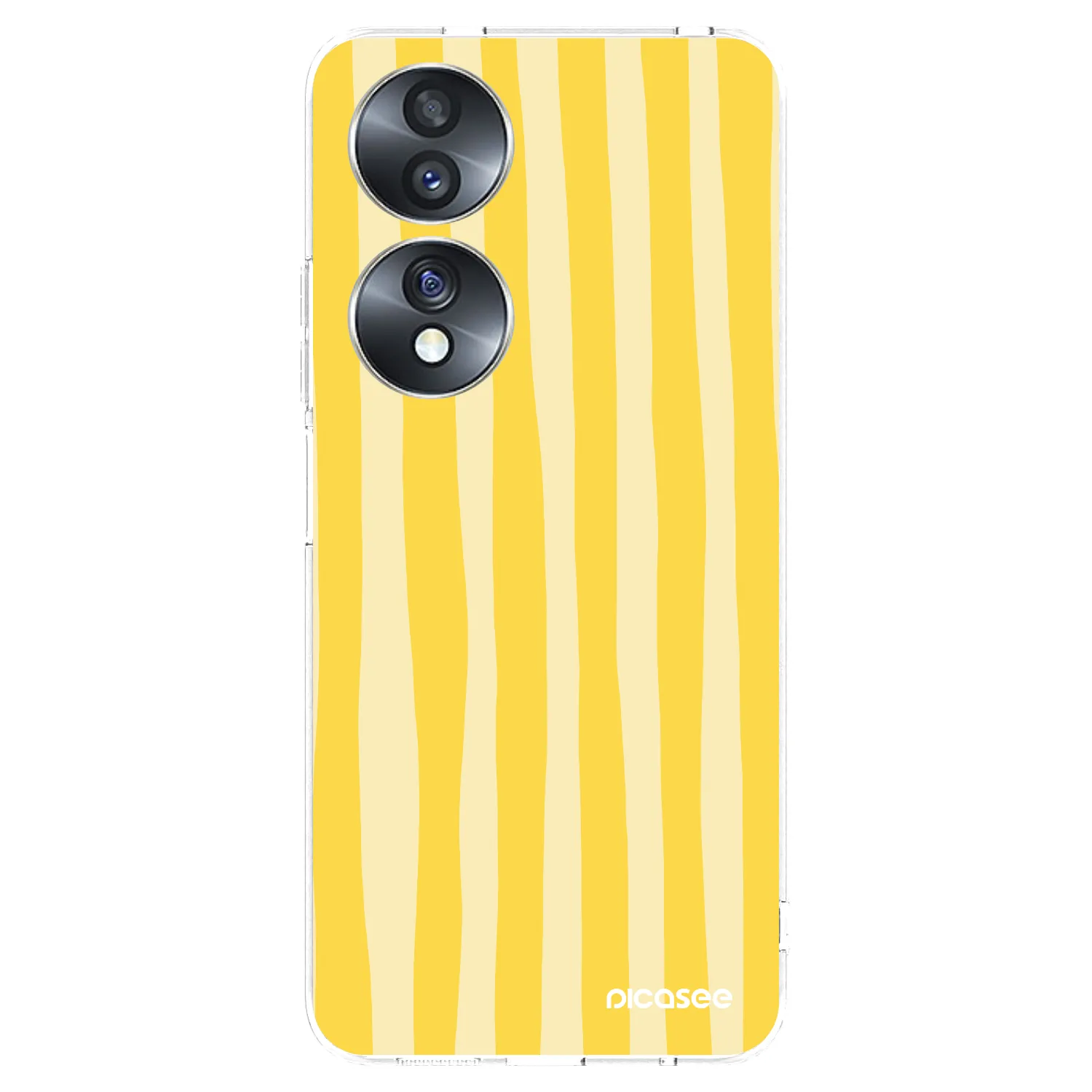 Picasee silikonska prozirna maskica za Honor 70 - Lines lemon