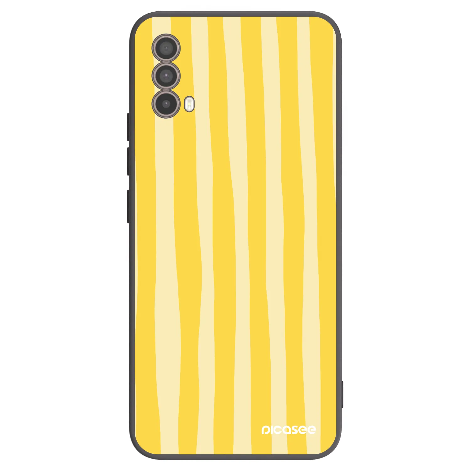 Picasee crna silikonska maskica za Motorola Moto E40 - Lines lemon