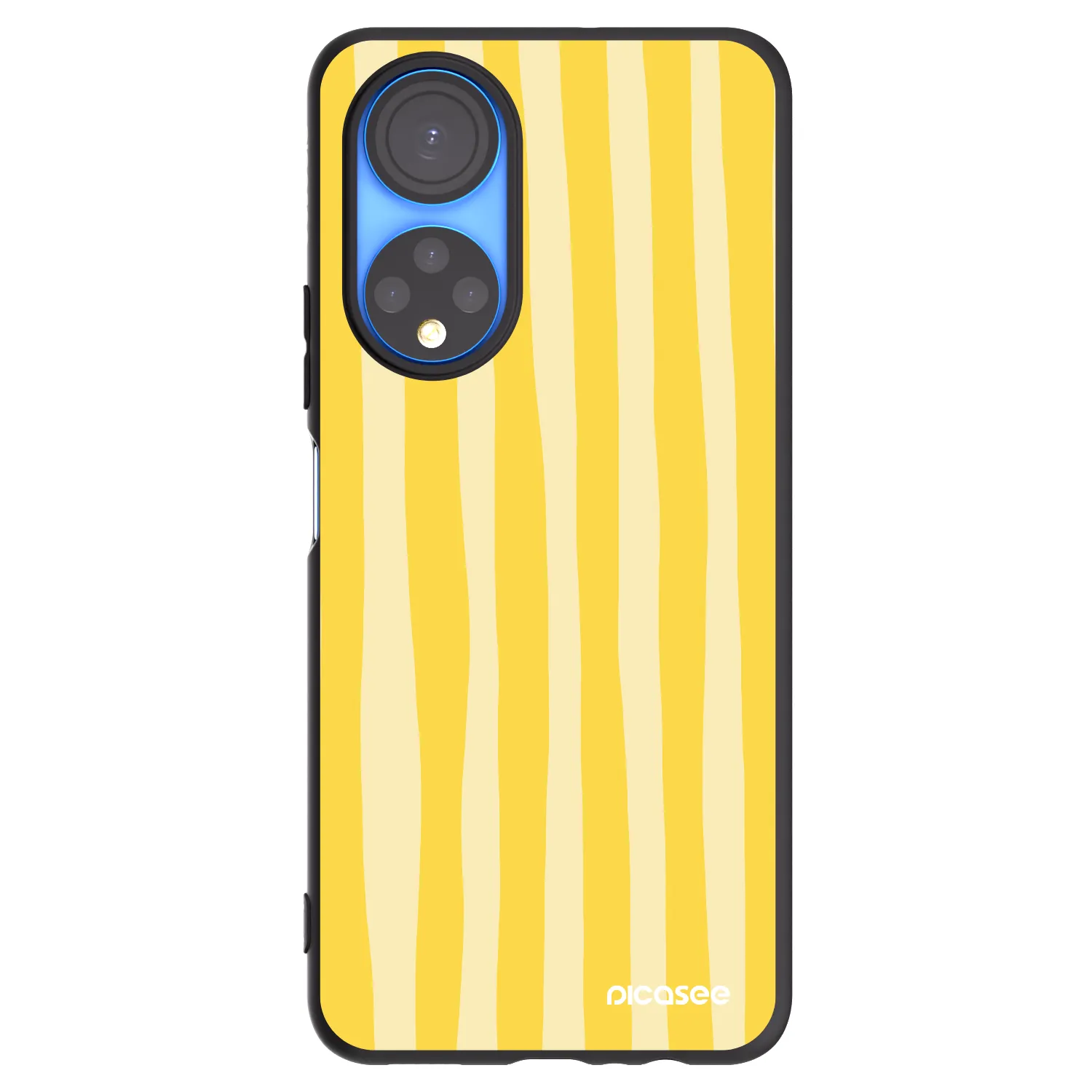 Picasee crna silikonska maskica za Honor X7 - Lines lemon