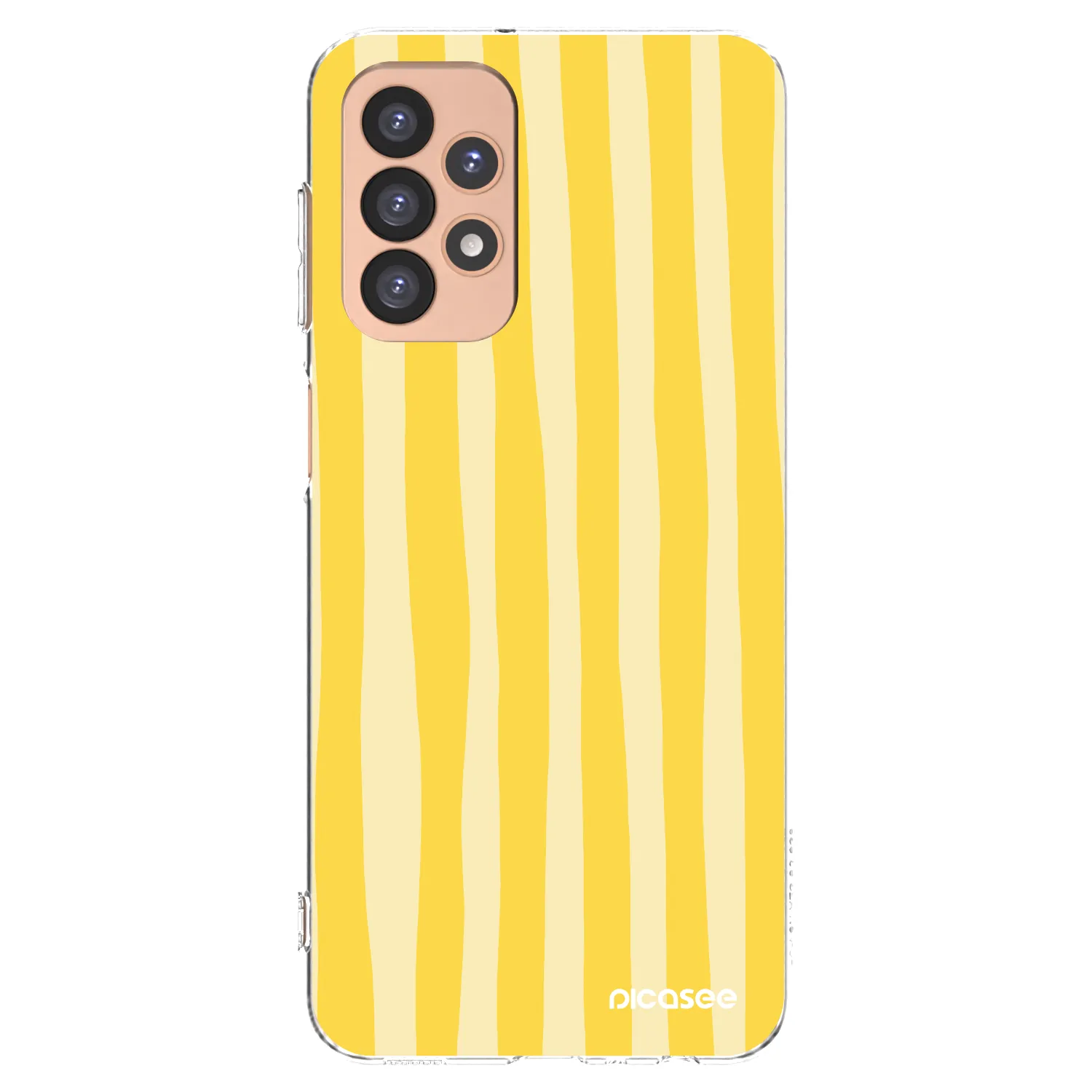 Picasee silikonska prozirna maskica za Samsung Galaxy A23 A236B 5G - Lines lemon