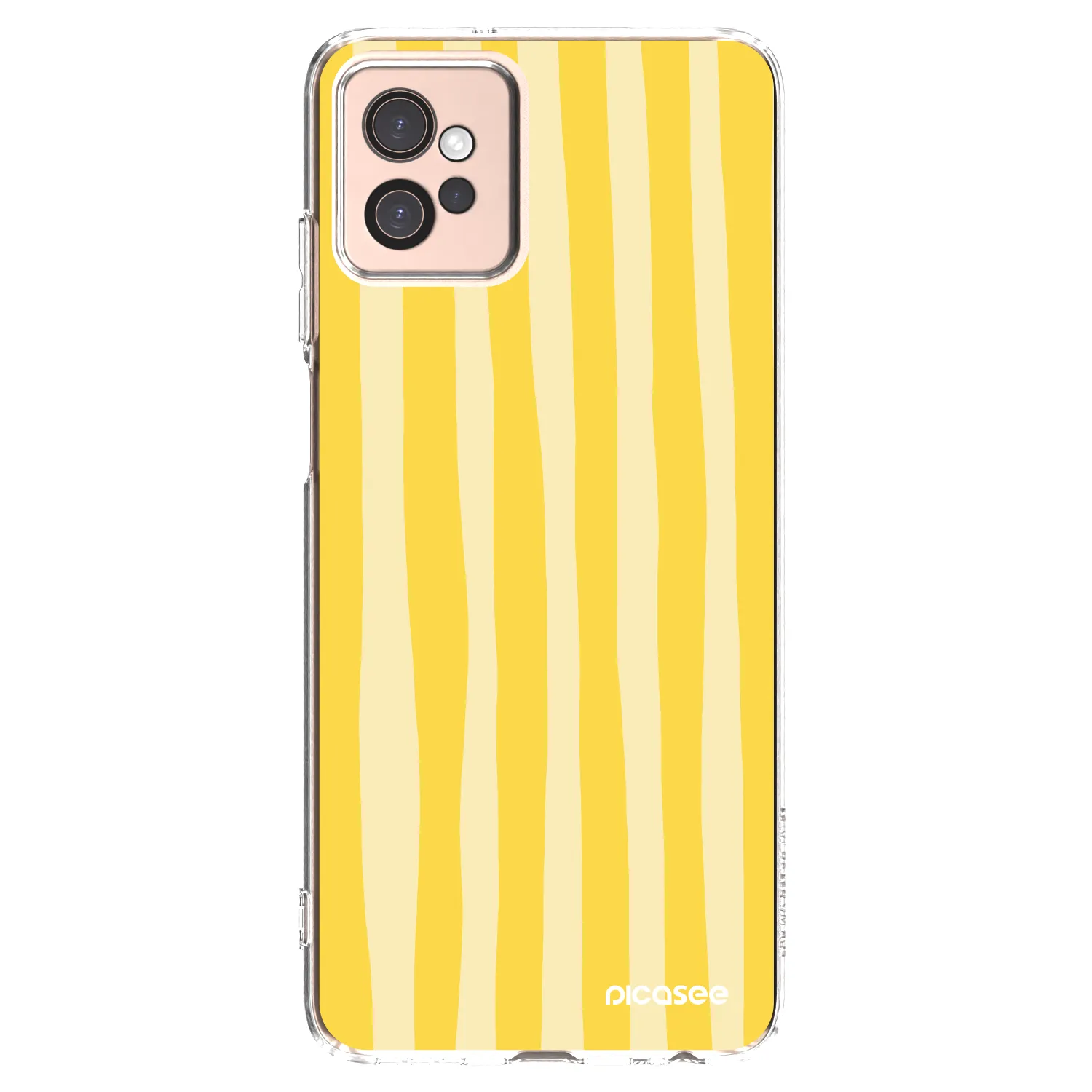 Picasee silikonska prozirna maskica za Motorola Moto G32 - Lines lemon