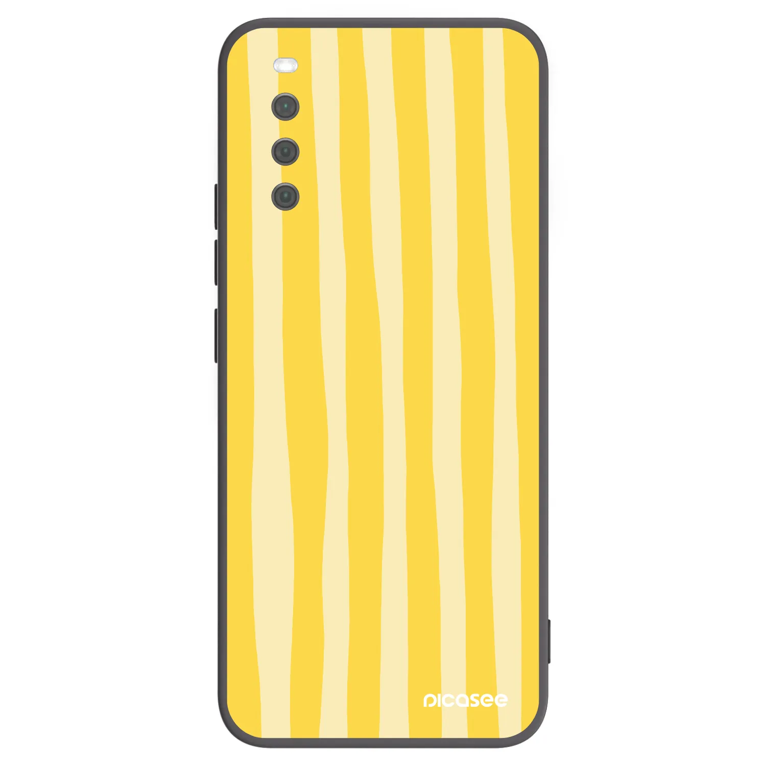 Picasee crna silikonska maskica za Sony Xperia 10 III - Lines lemon