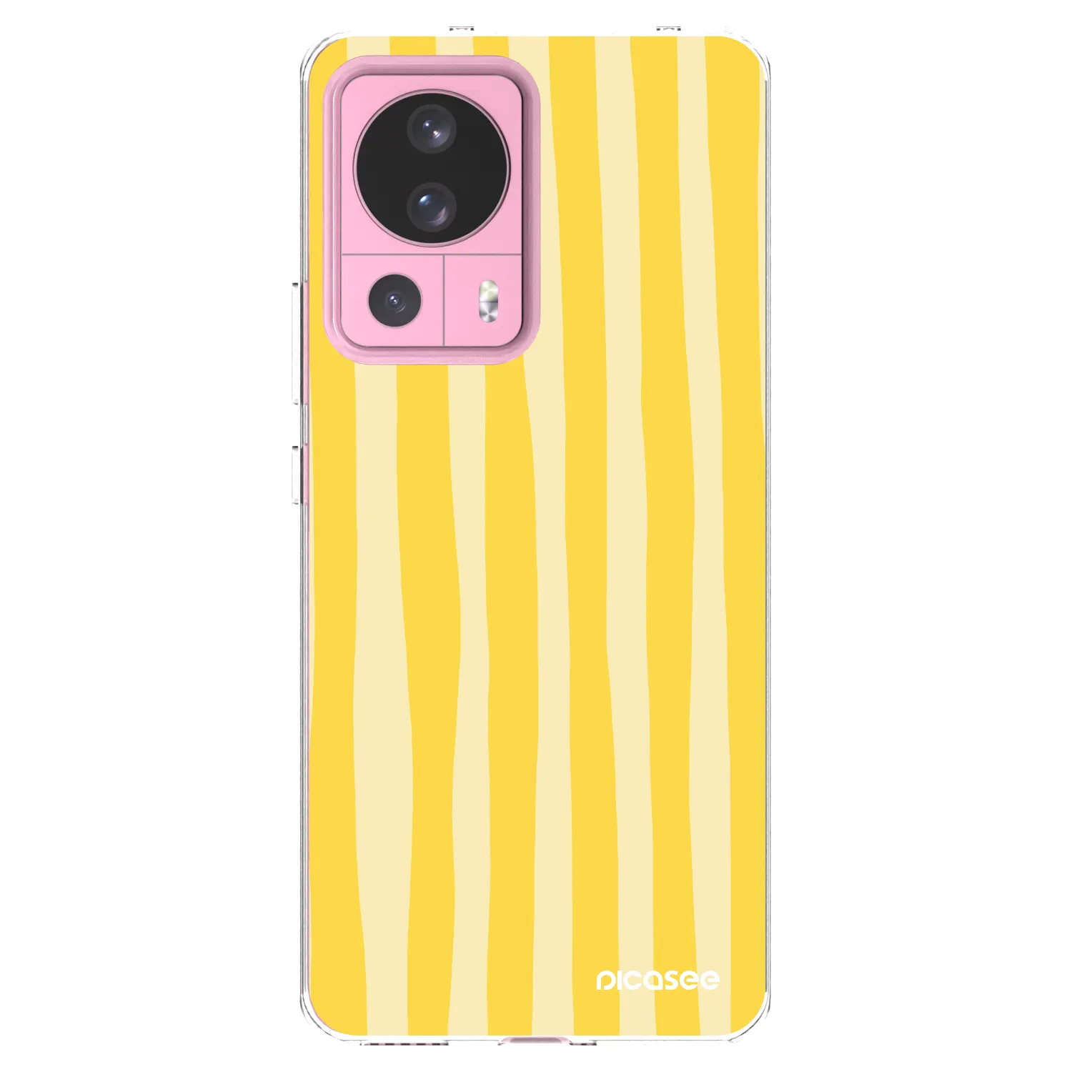 Picasee silikonska prozirna maskica za Xiaomi 13 Lite - Lines lemon