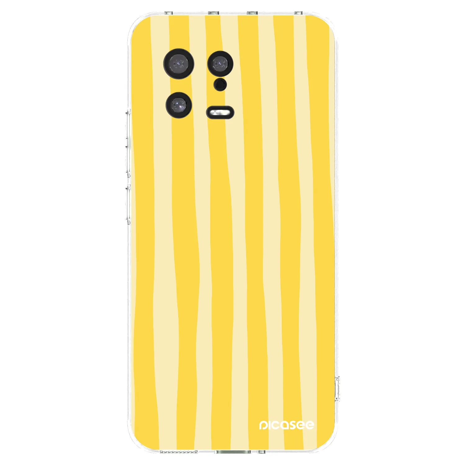 Picasee silikonska prozirna maskica za Xiaomi 13 - Lines lemon