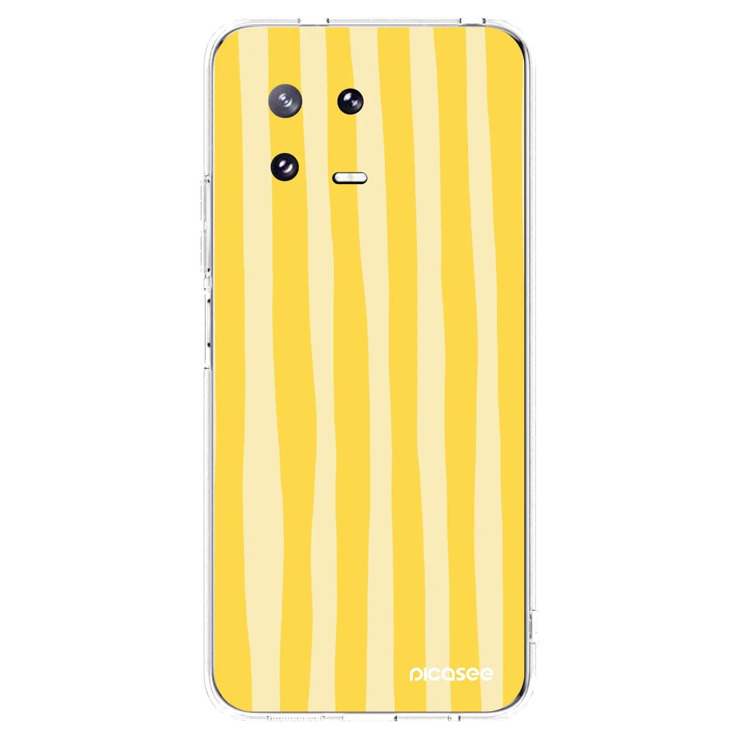 Picasee silikonska prozirna maskica za Xiaomi 13 Pro - Lines lemon
