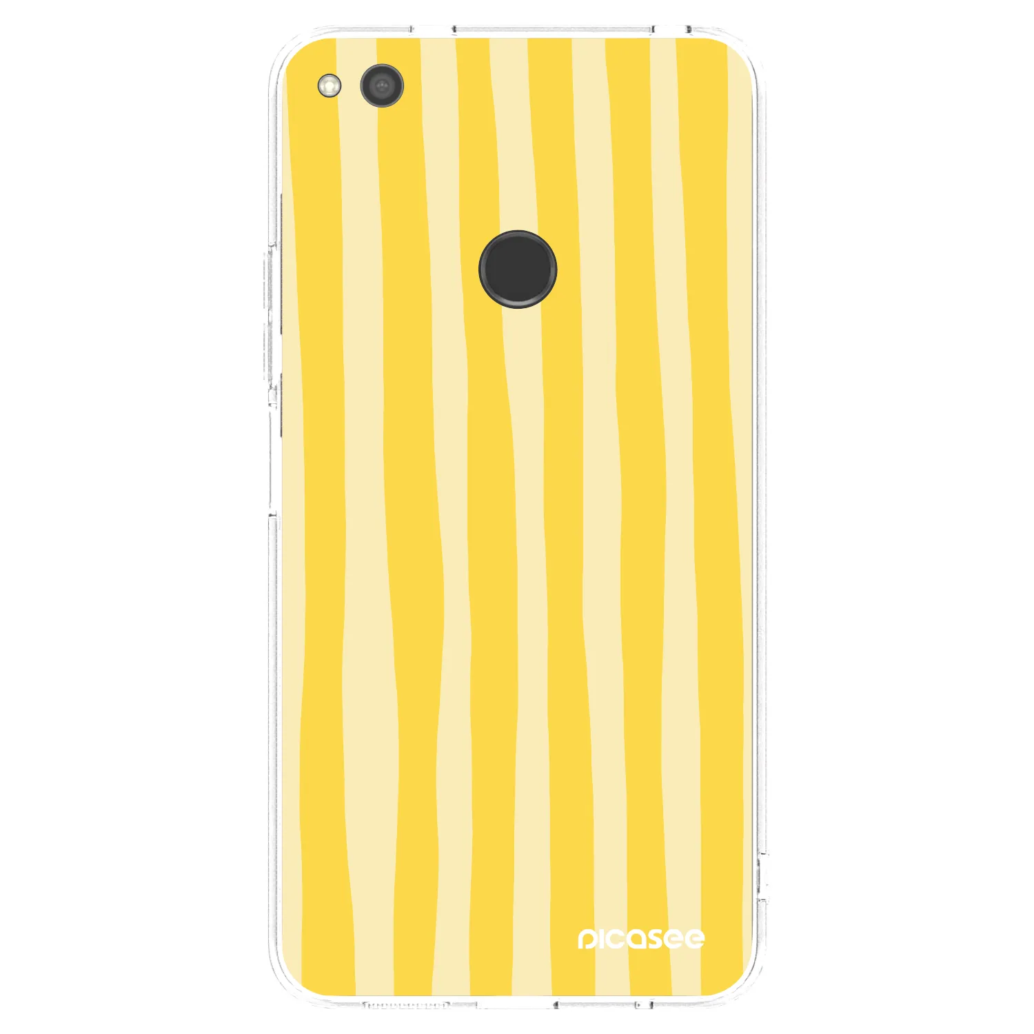 Picasee silikonska prozirna maskica za Huawei P9 Lite 2017 - Lines lemon