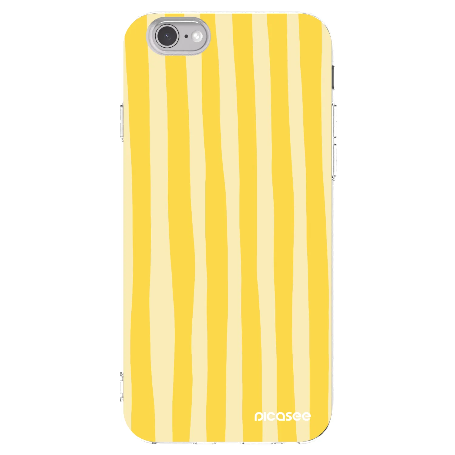 Picasee silikonska prozirna maskica za Apple iPhone 6/6S - Lines lemon