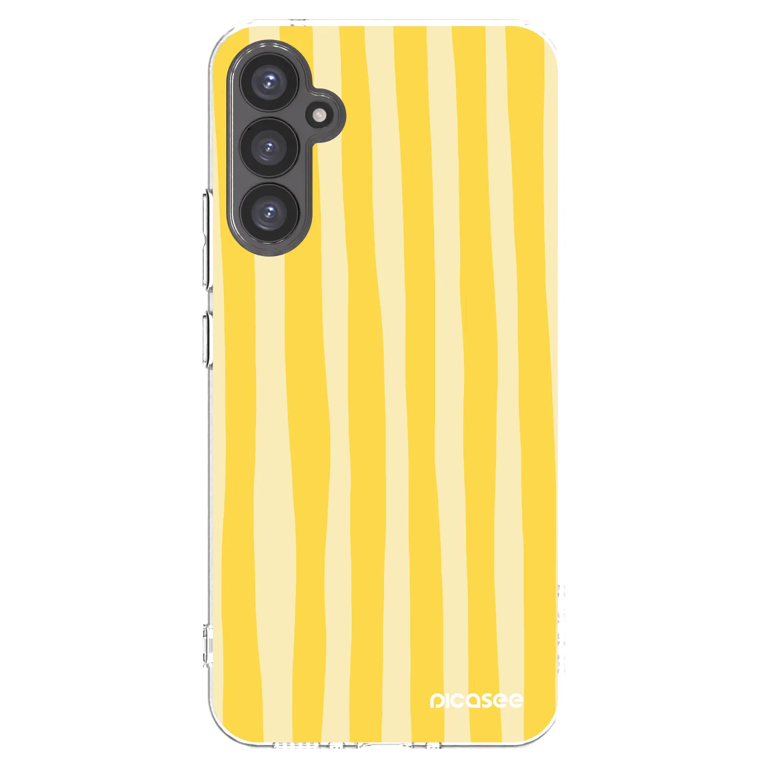 Picasee silikonska prozirna maskica za Samsung Galaxy A34 5G A346B - Lines lemon