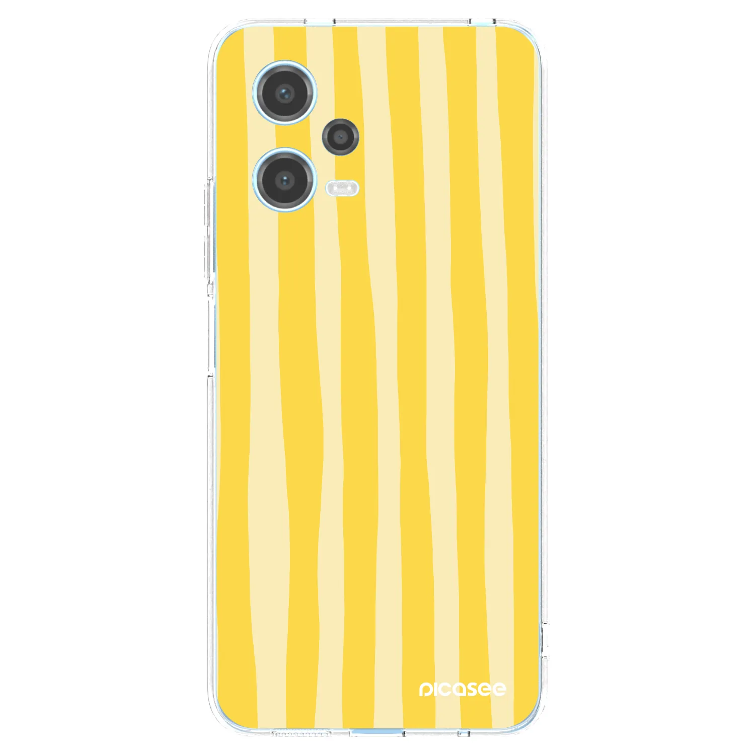 Picasee silikonska prozirna maskica za Xiaomi Redmi Note 12 5G - Lines lemon
