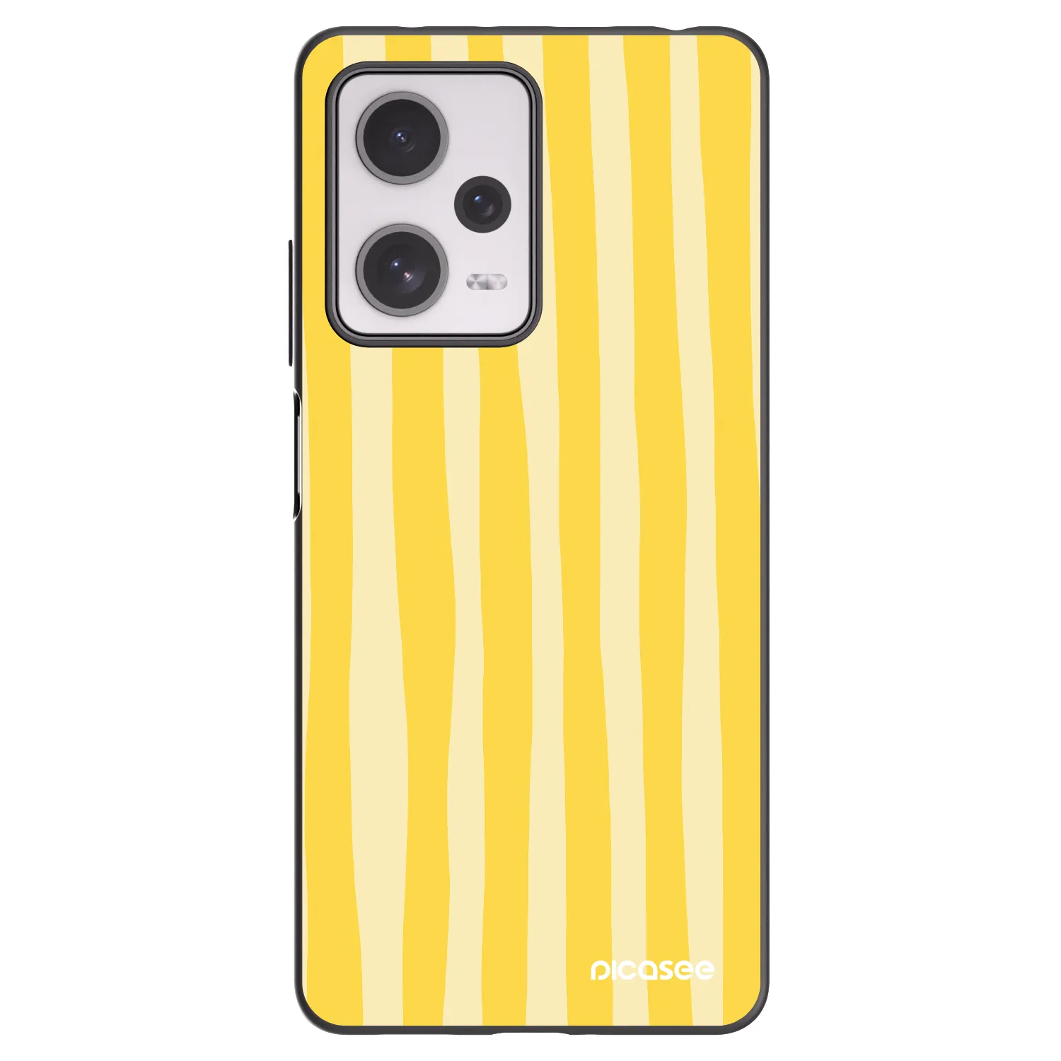 Picasee crna silikonska maskica za Xiaomi Redmi Note 12 Pro+ 5G - Lines lemon