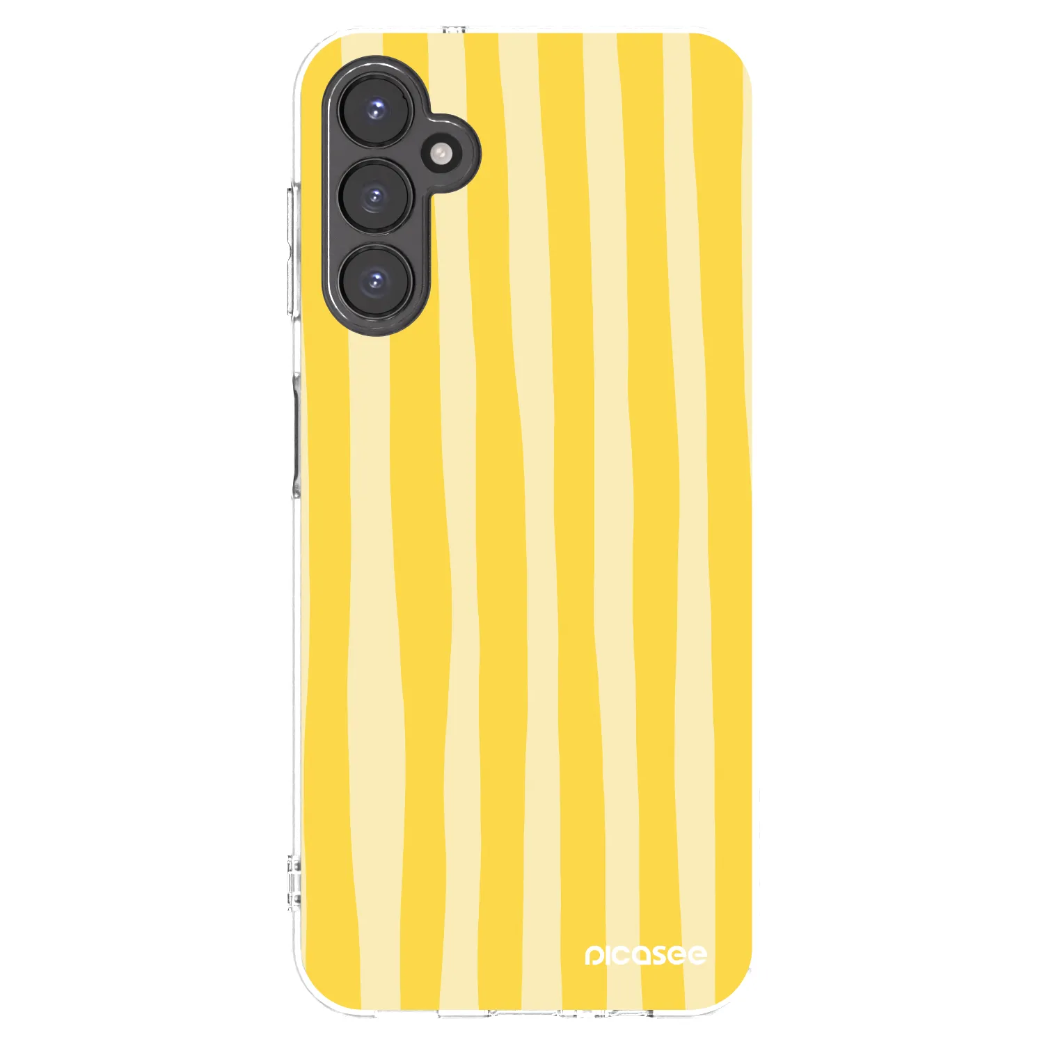 Picasee silikonska prozirna maskica za Samsung Galaxy A14 4G A145R - Lines lemon