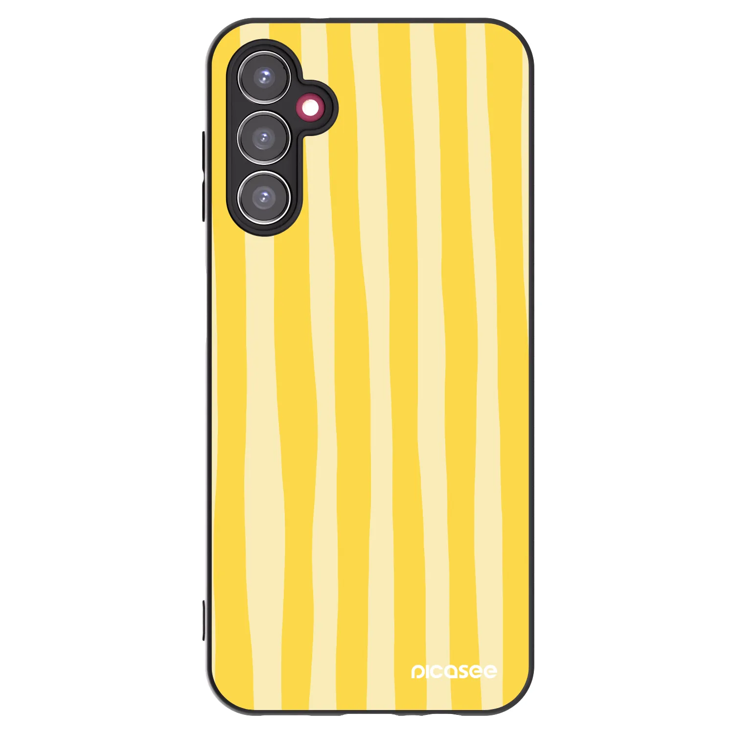 Picasee crna silikonska maskica za Samsung Galaxy A14 5G A146P - Lines lemon