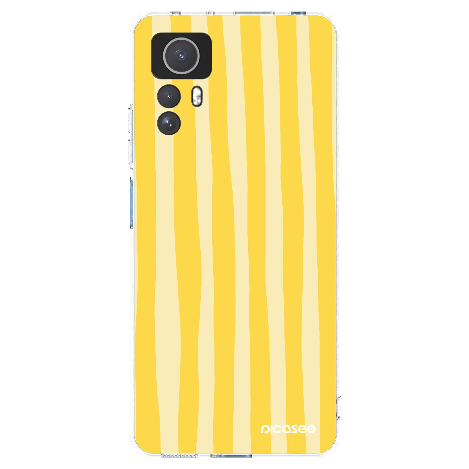 Picasee silikonska prozirna maskica za Xiaomi Redmi Note 12S - Lines lemon