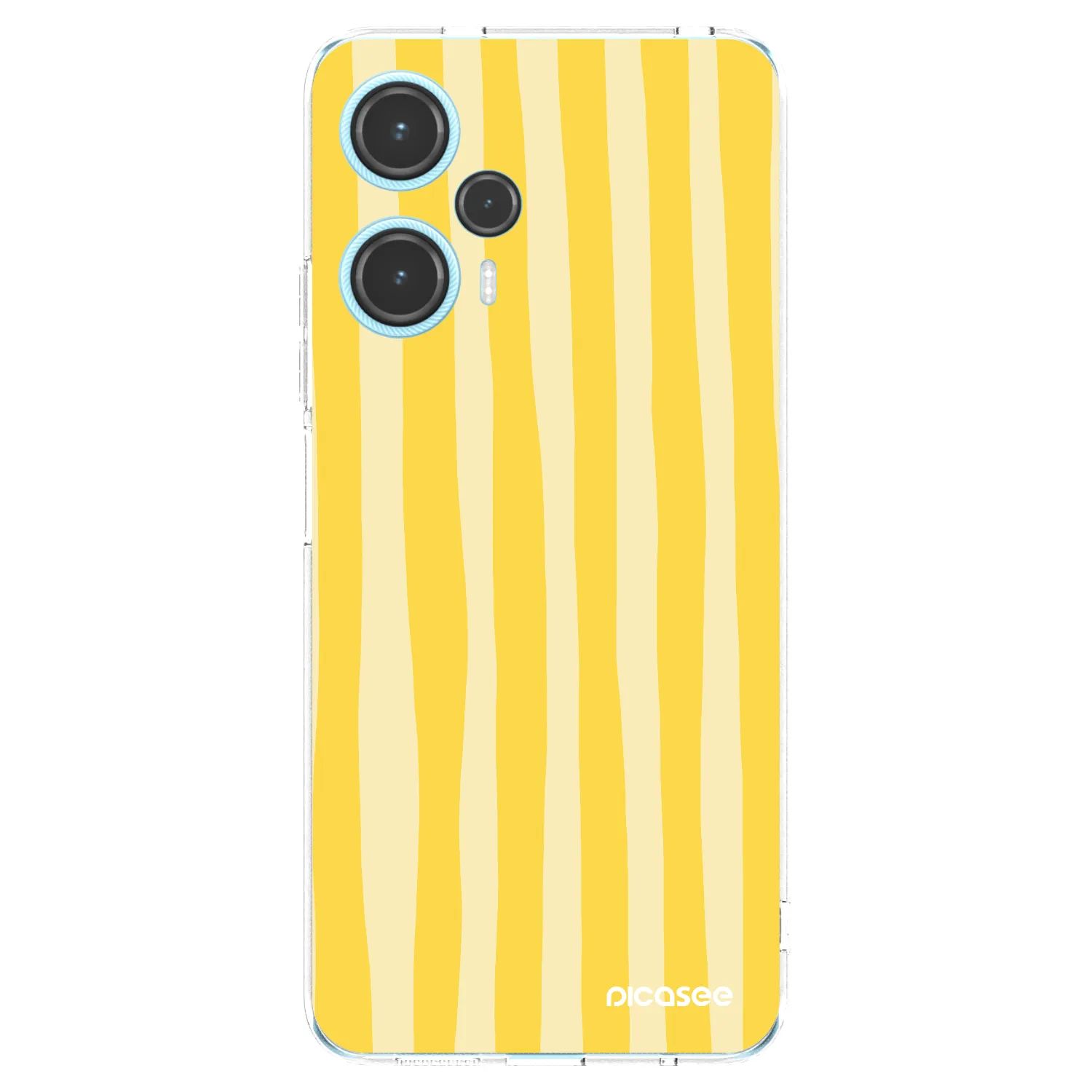 Picasee silikonska prozirna maskica za Xiaomi Poco F5 - Lines lemon