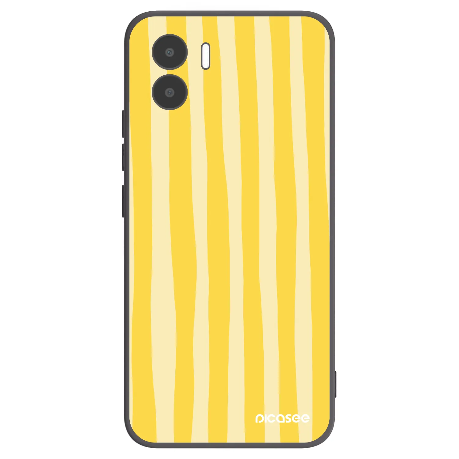 Picasee crna silikonska maskica za Xiaomi Redmi A2 - Lines lemon