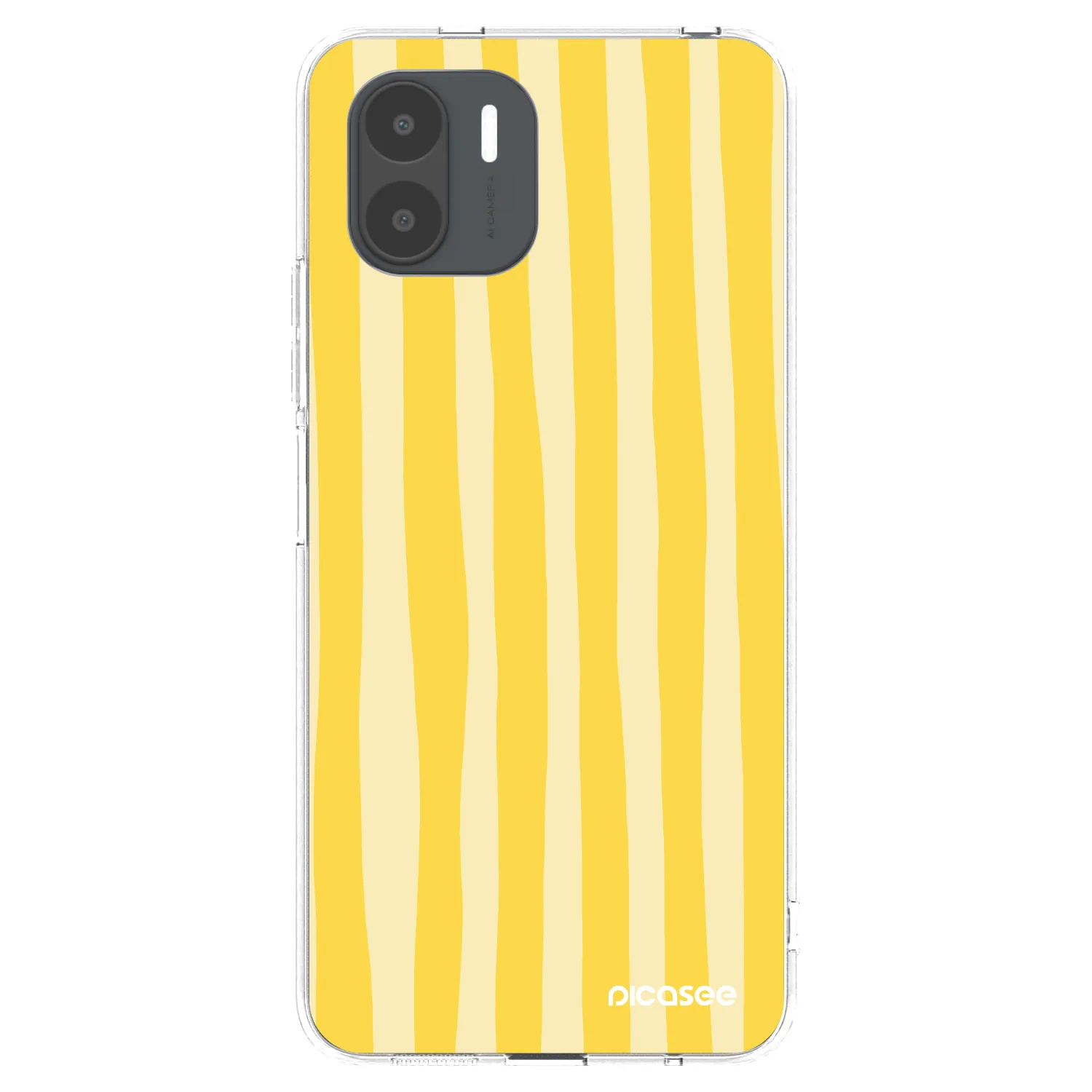 Picasee silikonska prozirna maskica za Xiaomi Redmi A2 - Lines lemon