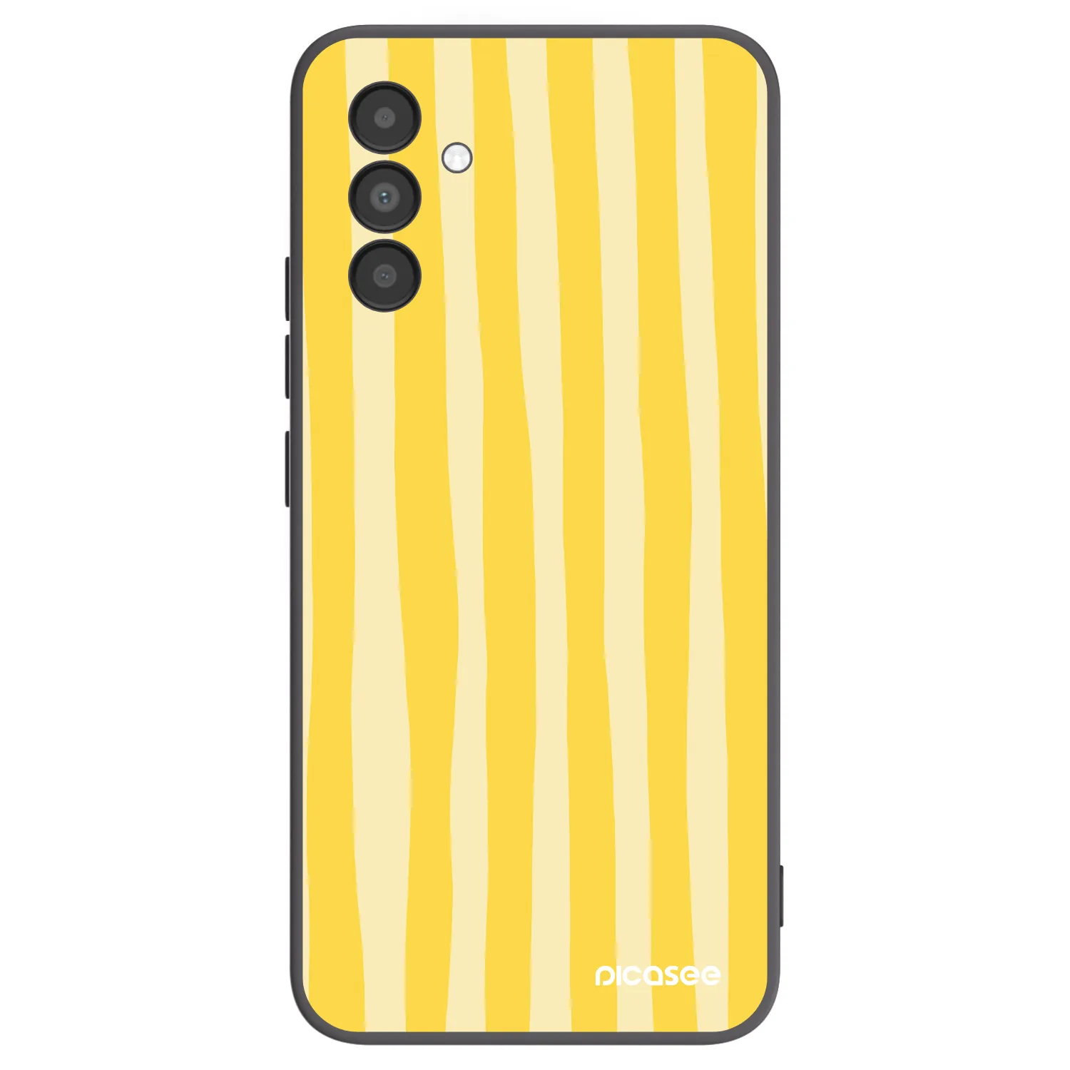 Picasee crna silikonska maskica za Samsung Galaxy A04s A047F - Lines lemon